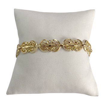 Bracelet d'occasion or 750 jaune filigrannes maille fantaisie, 20cm