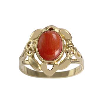Bague d'occasion or 750 jaune corail