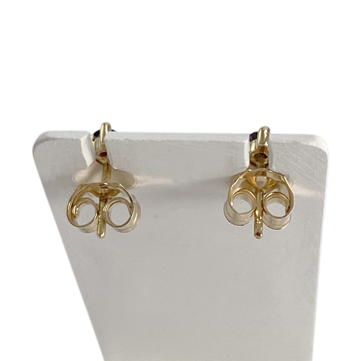 Boucles d'oreilles d'occasion or 750 jaune saphirs - vue 3