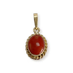 Pendentif d'occasion or 750 jaune corail - vue 1
