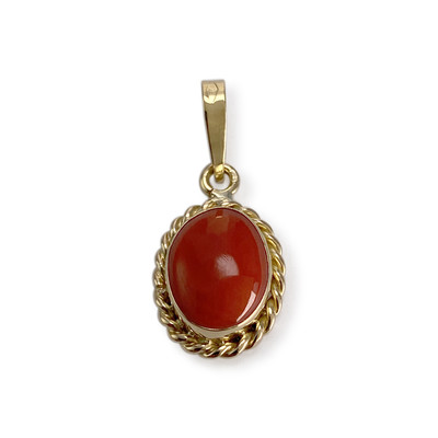 Pendentif d'occasion or 750 jaune corail - vue 1