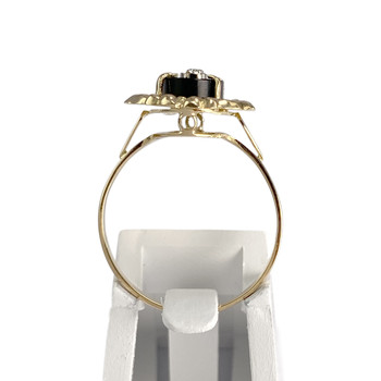 Bague d'occasion or 750 jaune diamant onyx