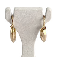Second-hand 750 yellow gold hoop earrings