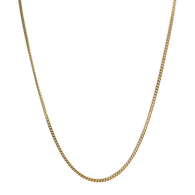 Tweedehands gouden ketting 750 gele maliënkolder 57 cm