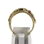 Bague d'occasion or 750 jaune diamants rubis saphir émeraudes - vue 3