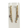 Boucles d'oreilles d'occasion or 750 jaune zirconias - vue V1