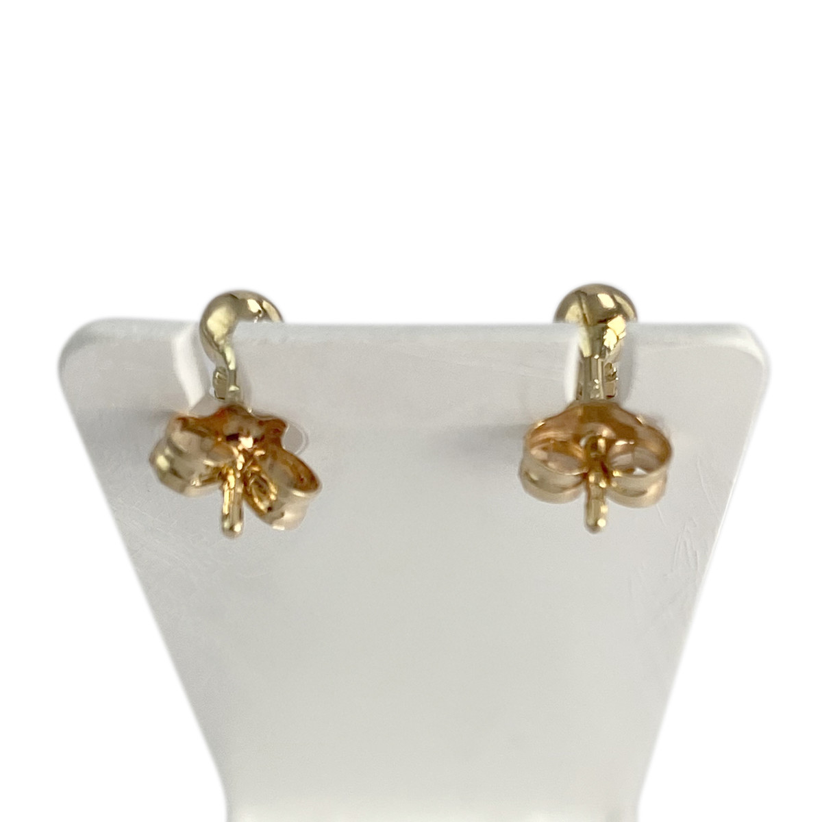 Boucles d'oreilles d'occasion or 750 jaune zirconias - vue 3