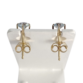 Boucles d'oreilles d'occasion or 750 jaune aigue marine