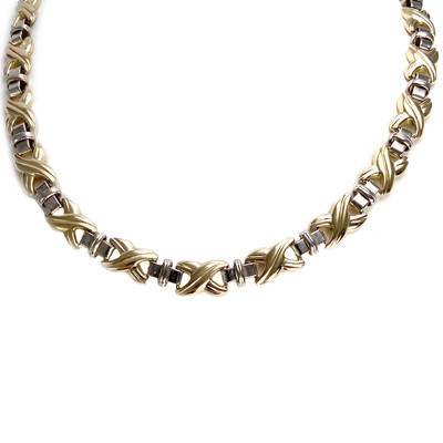 Collier d'occasion 2 ors 750 maille fantaisie - vue 1