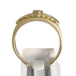 Bague d'occasion or 750 jaune rubis zirconias - vue 3