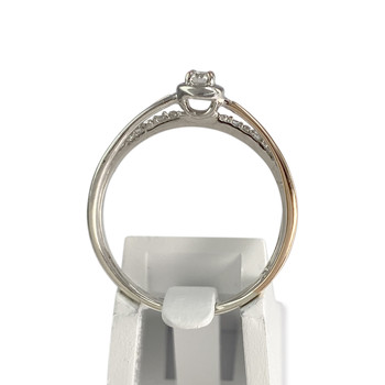 Bague d'occasion or 375 blanc diamants