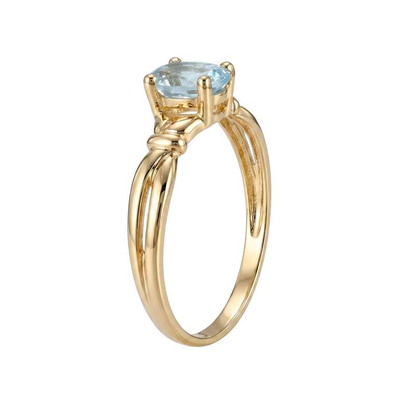 Bague d'occasion or 750 jaune topaze - vue 2