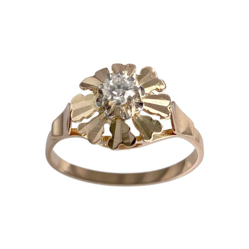 Bague d'occasion 2 ors 750 diamant - vue 1