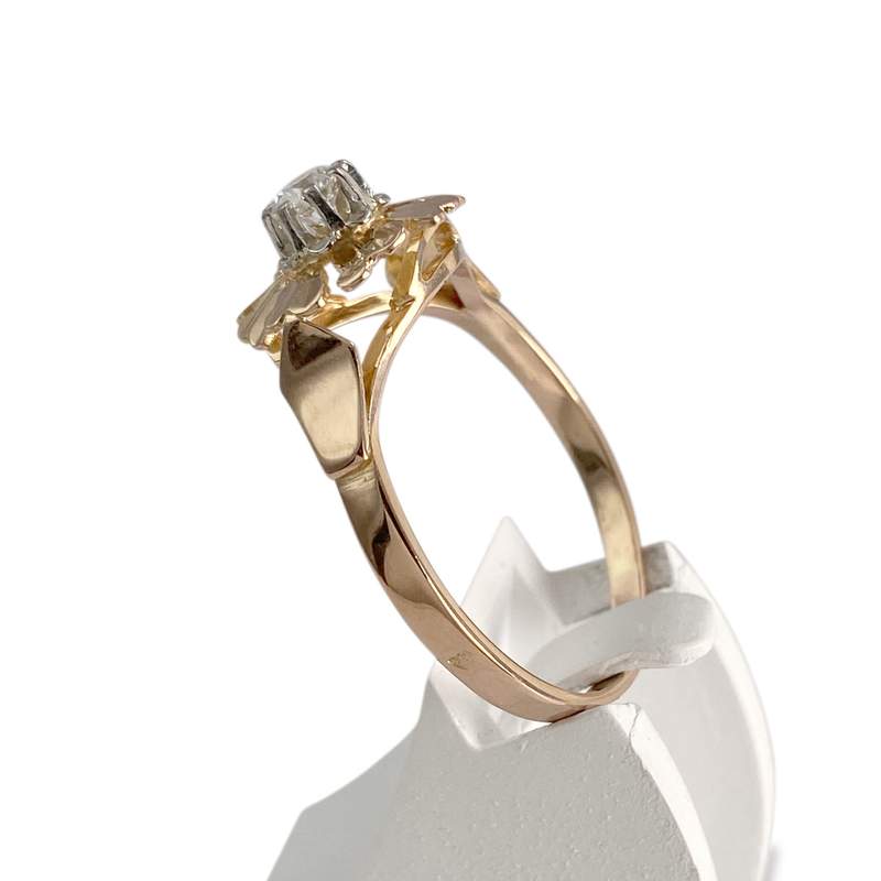 Bague d'occasion 2 ors 750 diamant - vue 2