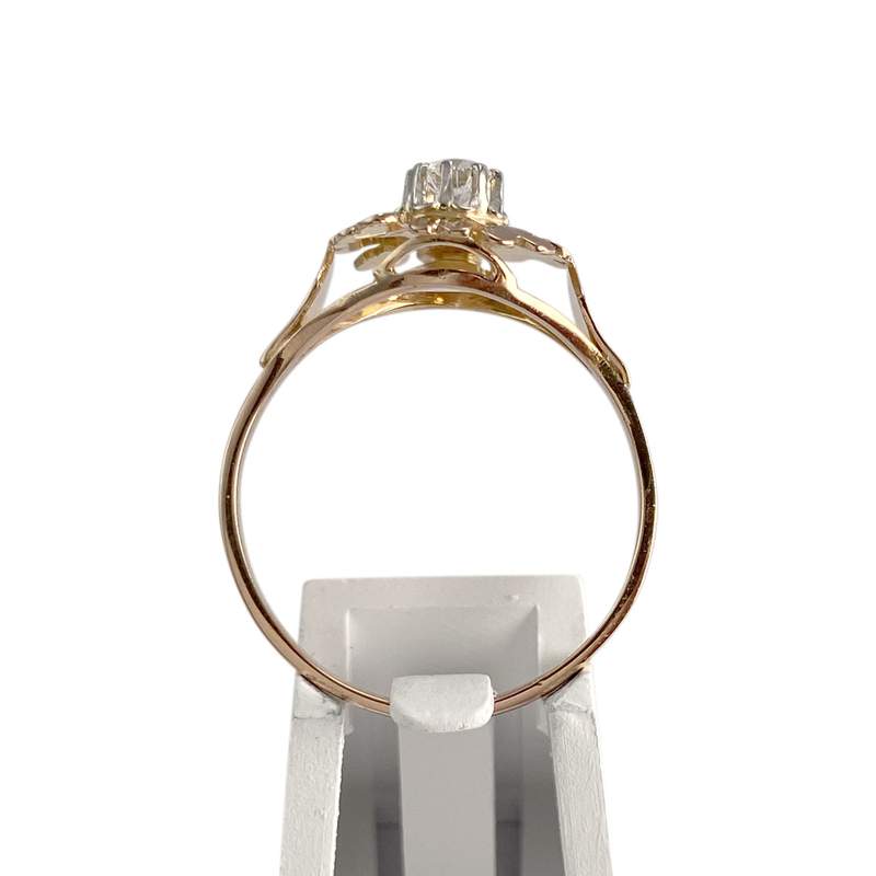 Bague d'occasion 2 ors 750 diamant - vue 3