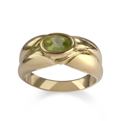 Bague d'occasion or 750 jaune peridot