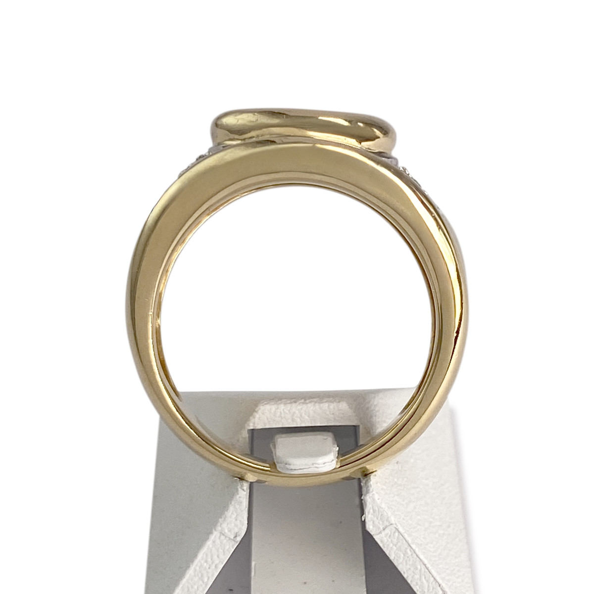 Bague d'occasion or 750 2 tons diamants émeraude - vue 3