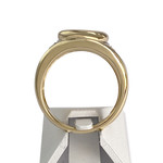 Bague d'occasion or 750 2 tons diamants émeraude - vue 3