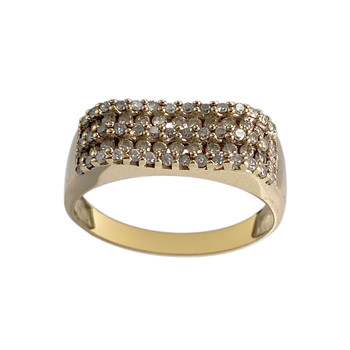 Bague d'occasion or 750 jaune diamants