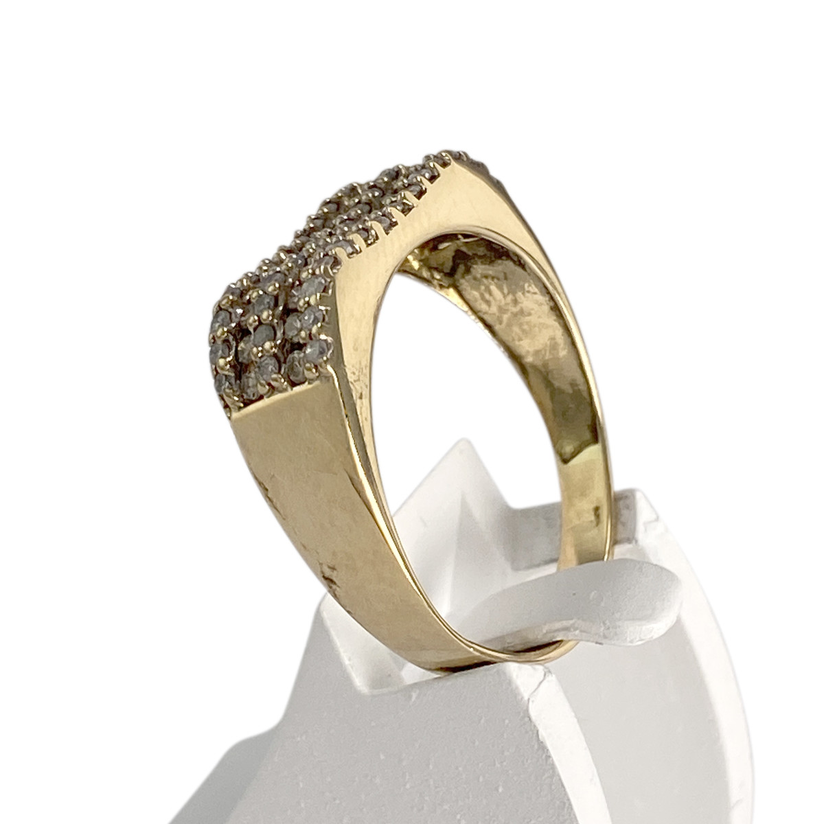 Bague d'occasion or 750 jaune diamants - vue 2