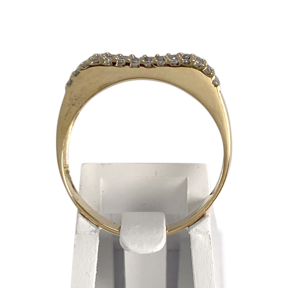 Bague d'occasion or 750 jaune diamants - vue 3