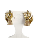 Boucles d'oreilles d'occasion or 750 jaune diamants - vue 3
