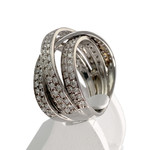 Bague d'occasion or 750 blanc diamants - vue 2