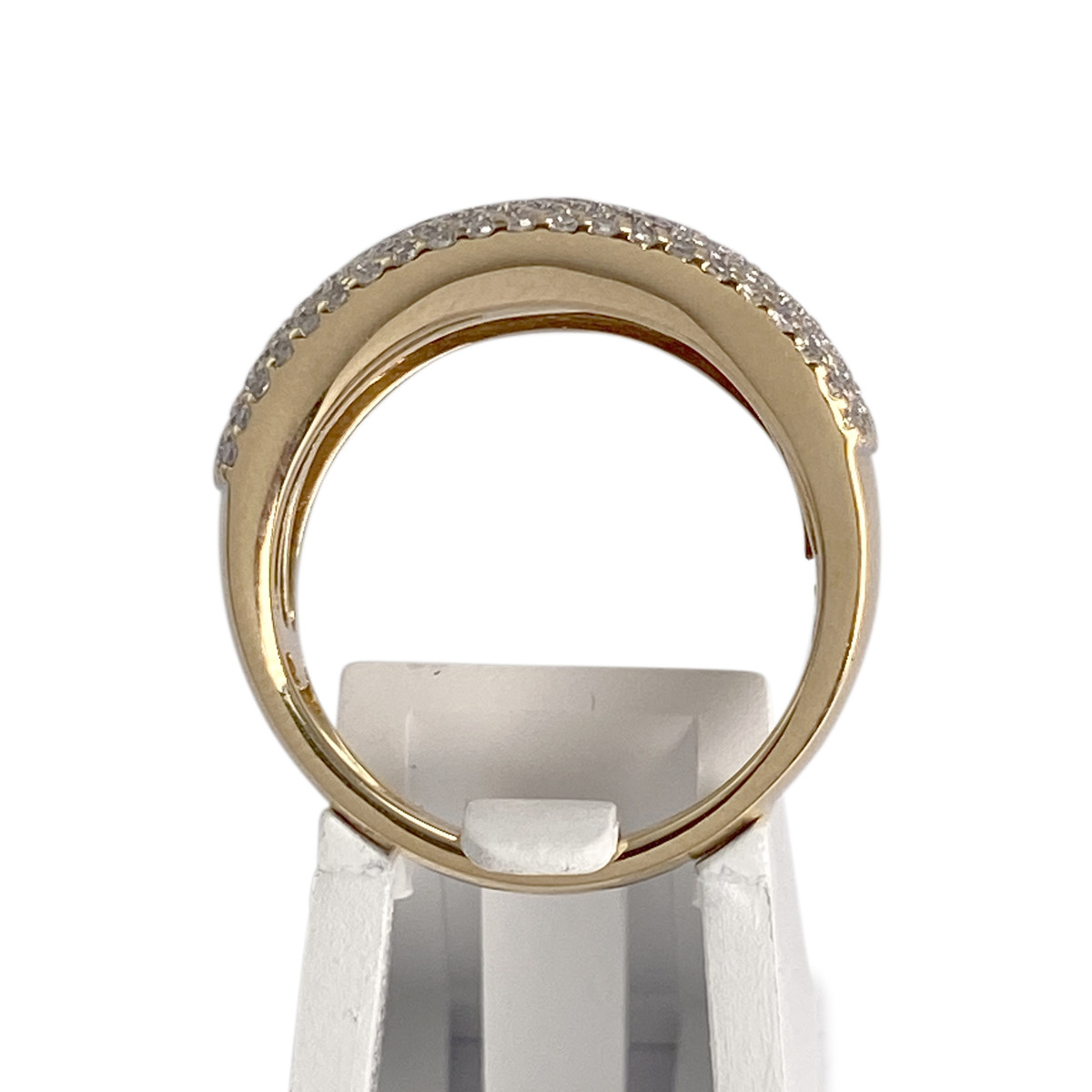 Bague d'occasion or 750 jaune diamants - vue 3