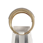 Bague d'occasion or 750 jaune diamants - vue 3