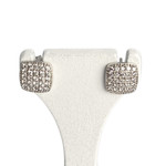 Boucles d'oreilles d'occasion or 375 blanc zirconias - vue 1