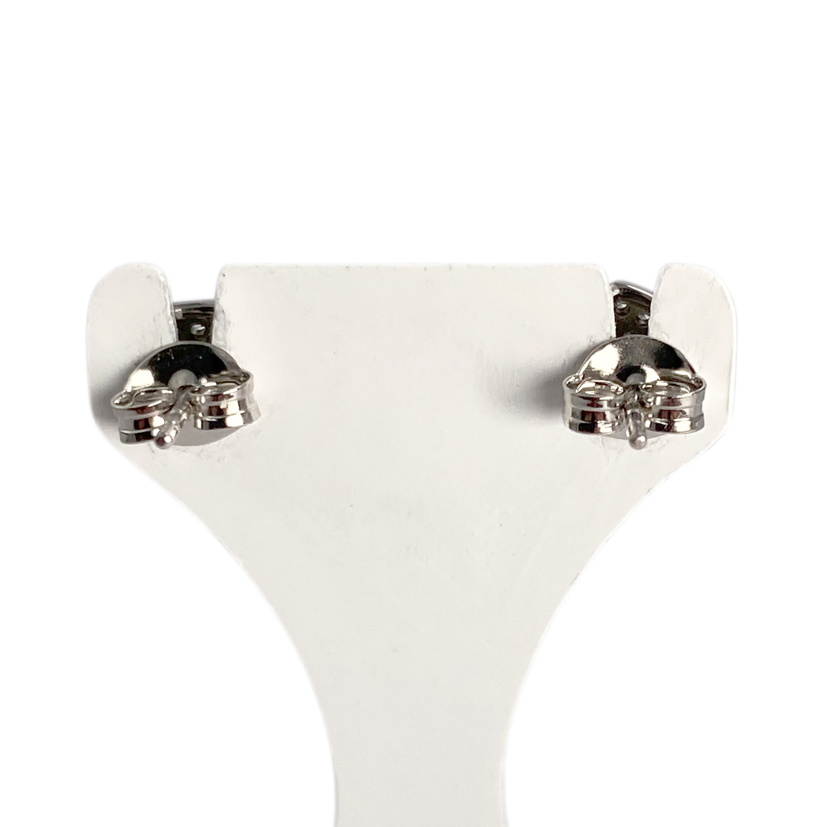 Boucles d'oreilles d'occasion or 375 blanc zirconias - vue 3