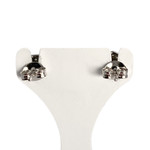 Boucles d'oreilles d'occasion or 375 blanc zirconias - vue 3