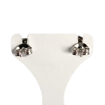 Boucles d'oreilles d'occasion or 375 blanc zirconias