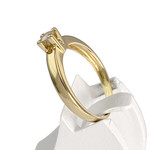 Solitaire d'occasion or 750 jaune diamant - vue 2