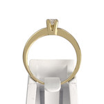 Solitaire d'occasion or 750 jaune diamant - vue 3