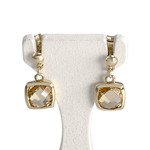Boucles d'oreilles d'occasion or 375 jaune citrines - vue 1