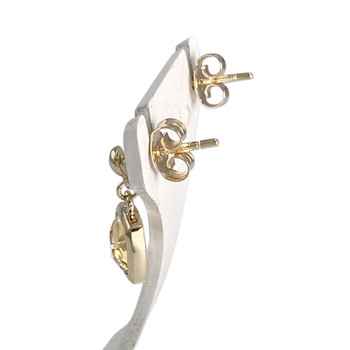 Boucles d'oreilles d'occasion or 375 jaune citrines