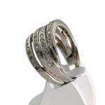 Bague d'occasion or 750 blanc diamants - vue 2