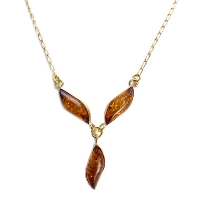 Collier d'occasion or 750 jaune maille cheval ambres - vue 1