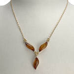 Collier d'occasion or 750 jaune maille cheval ambres - vue 2