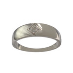 Bague d'occasion or 585 blanc diamant - vue 1