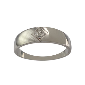 Bague d'occasion or 585 blanc diamant
