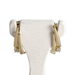 Pre-owned 14K yellow gold earrings with zirconia stones - view 1