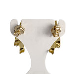 Pre-owned 750 yellow gold earrings with zirconias - view 3