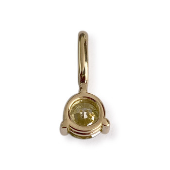 Tweedehands hanger van 750 geelgoud met gele diamant