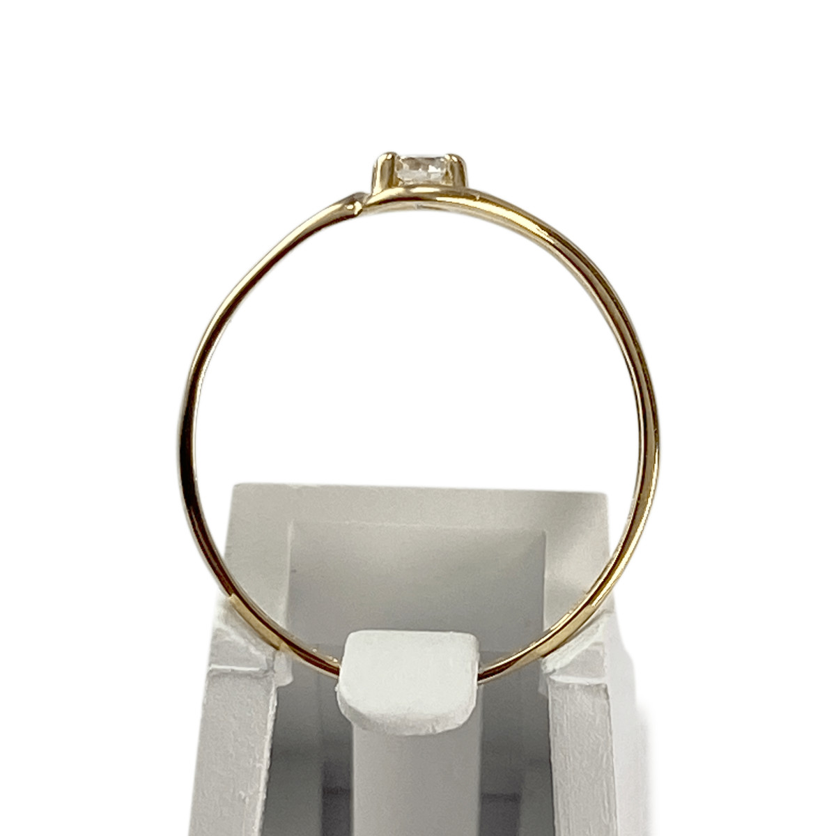 Solitaire d'occasion or 750 jaunezirconia - vue 3