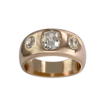 Bague d'occasion or 750 rose diamants