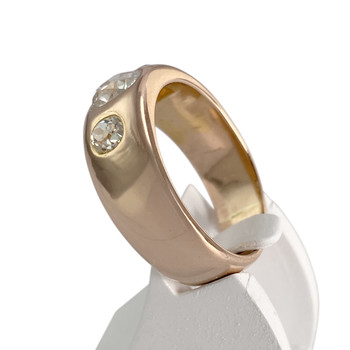 Bague d'occasion or 750 rose diamants