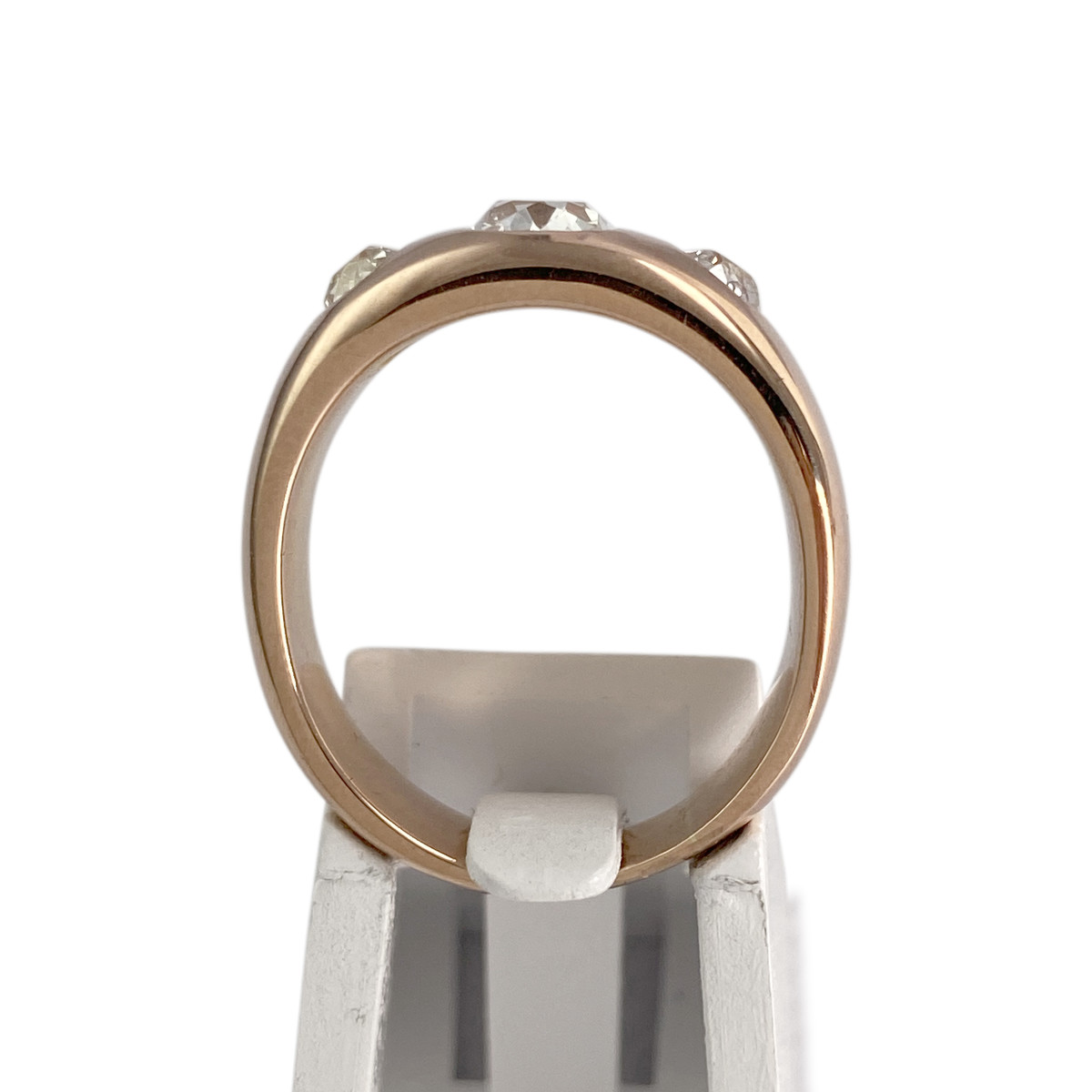 Bague d'occasion or 750 rose diamants - vue 3