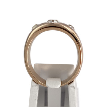 Bague d'occasion or 750 rose diamants